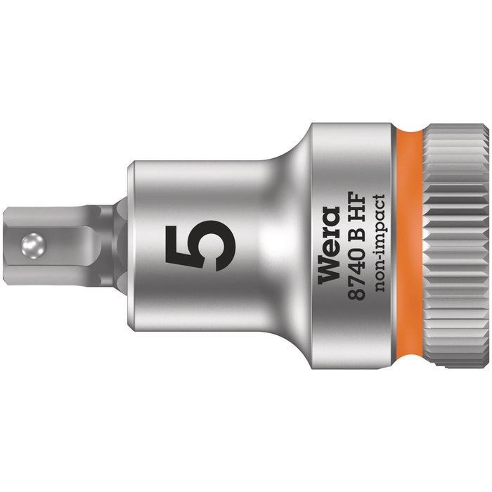Wera 8740 B HF Zyklop bit socket with holding function, 3/8" drive, 5 x 35 mm