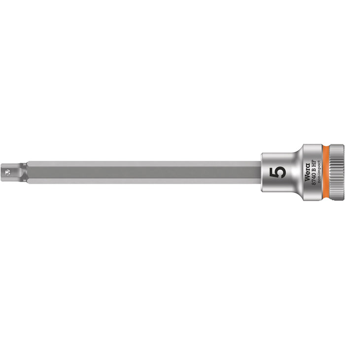 Wera 8740 B HF Zyklop bit socket with holding function, 3/8" drive, 5 x 107 mm