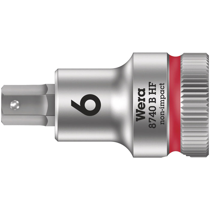 Wera 8740 B HF Zyklop bit socket with holding function, 3/8" drive, 6 x 35 mm