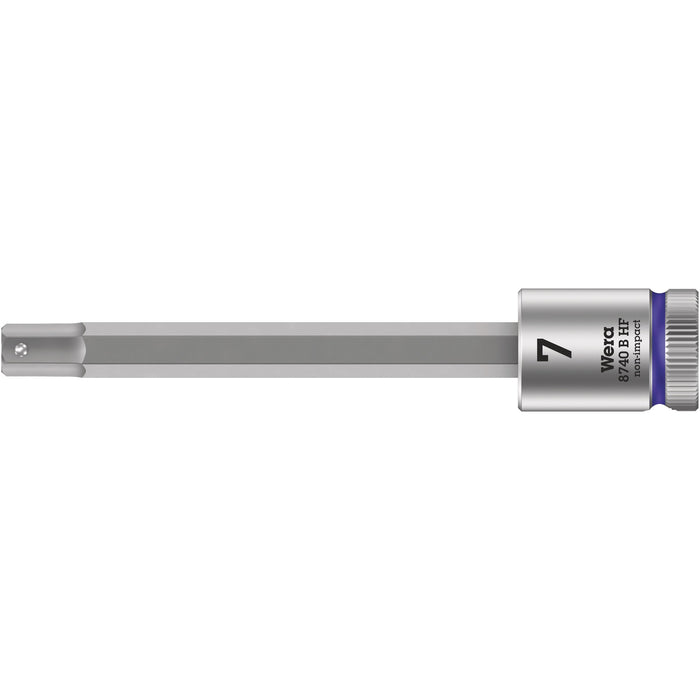Wera 8740 B HF Zyklop bit socket with holding function, 3/8" drive, 7 x 100 mm