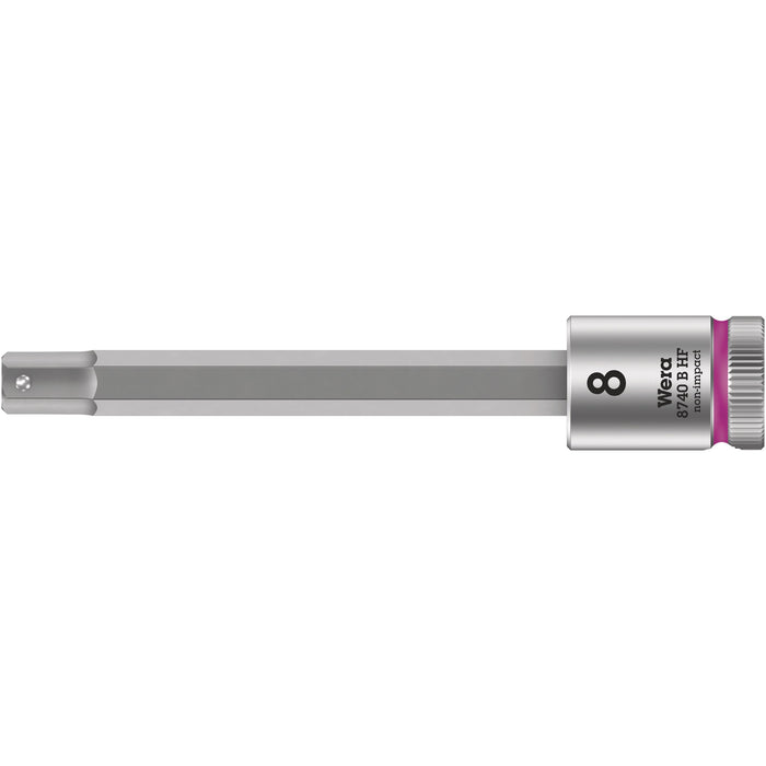 Wera 8740 B HF Zyklop bit socket with holding function, 3/8" drive, 8 x 100 mm