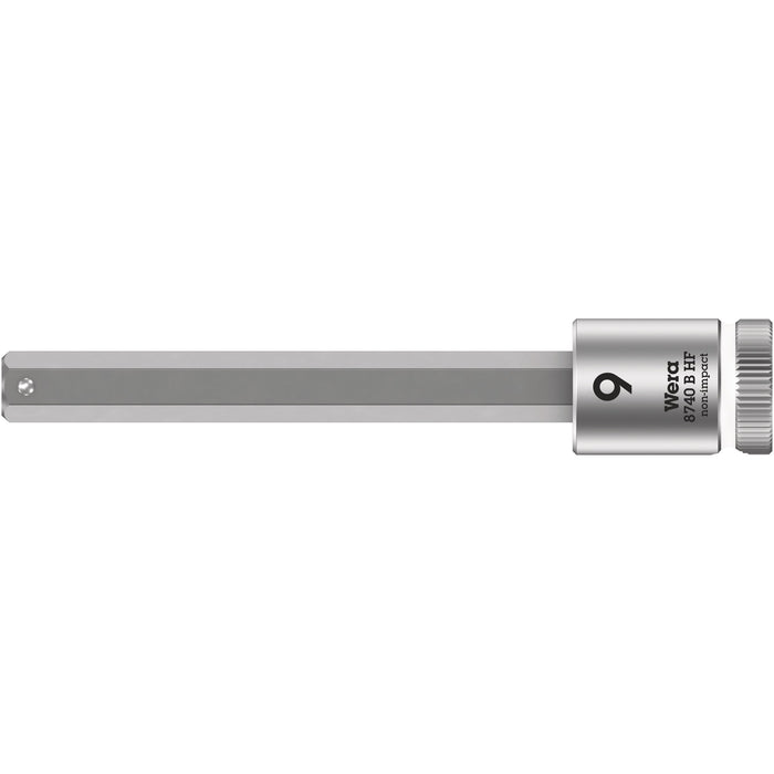 Wera 8740 B HF Zyklop bit socket with holding function, 3/8" drive, 9 x 100 mm