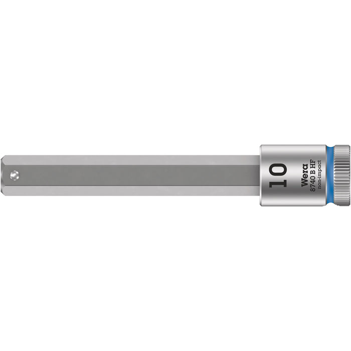 Wera 8740 B HF Zyklop bit socket with holding function, 3/8" drive, 10 x 100 mm