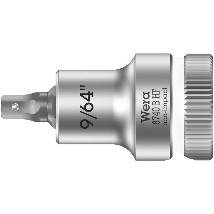 Wera 8740 B HF Zyklop bit socket with holding function, 3/8" drive, 9/64" x 35 mm