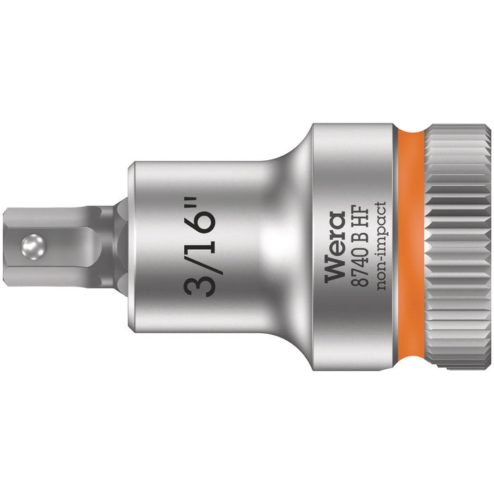 Wera 8740 B HF Zyklop bit socket with holding function, 3/8" drive, 3/16" x 35 mm