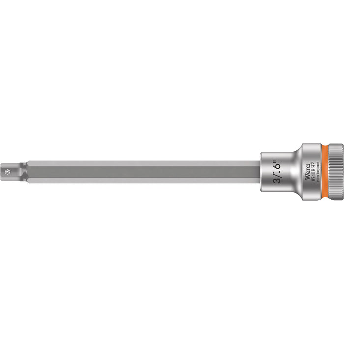 Wera 8740 B HF Zyklop bit socket with holding function, 3/8" drive, 3/16" x 107 mm