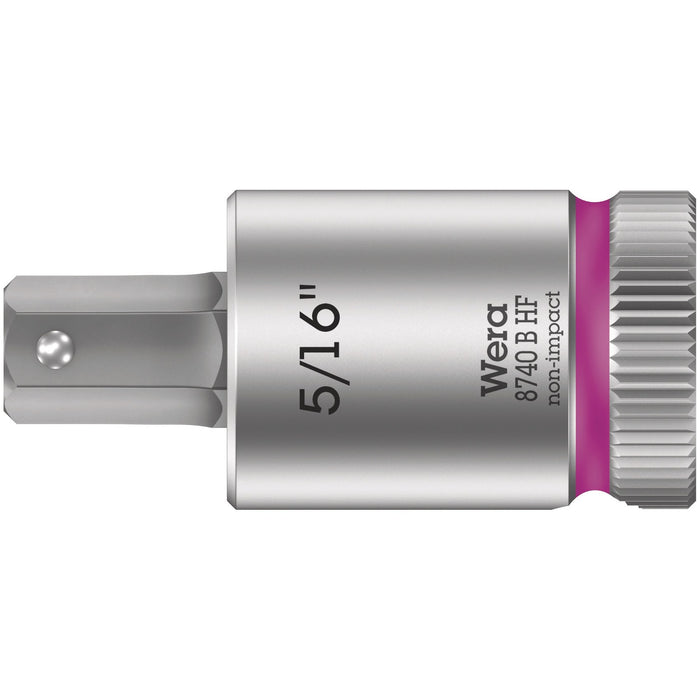 Wera 8740 B HF Zyklop bit socket with holding function, 3/8" drive, 5/16" x 38.5 mm