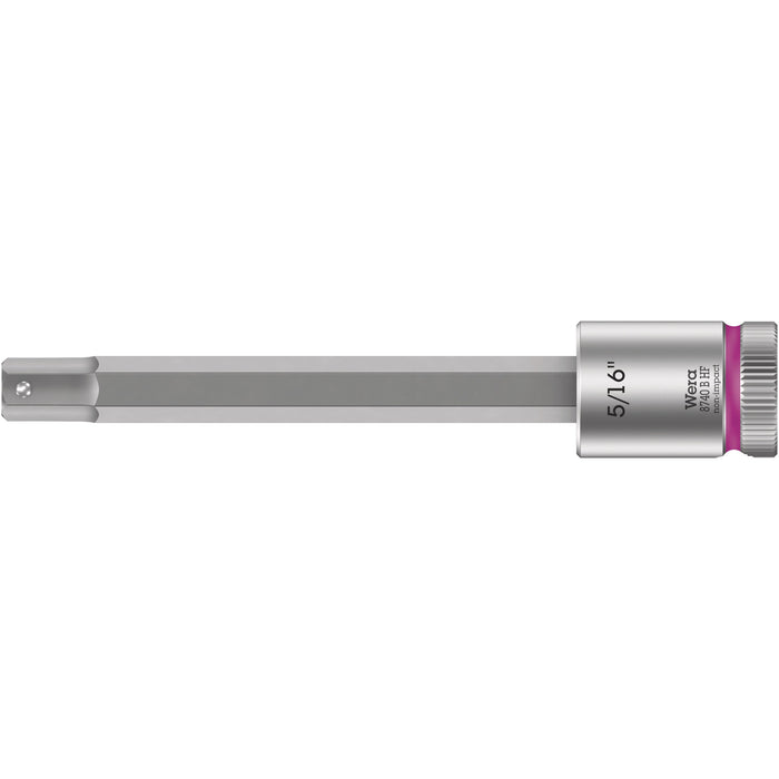 Wera 8740 B HF Zyklop bit socket with holding function, 3/8" drive, 5/16" x 100 mm