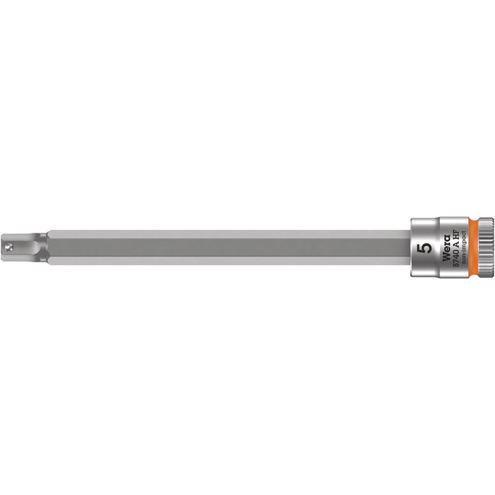 Wera 8740 A HF Zyklop bit socket with holding function, 1/4" drive, 5 x 100 mm