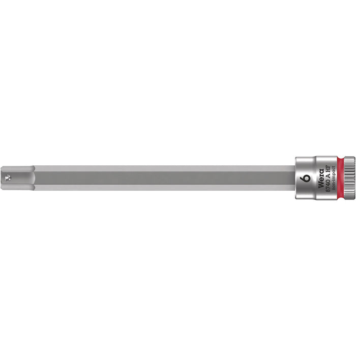 Wera 8740 A HF Zyklop bit socket with holding function, 1/4" drive, 6 x 100 mm
