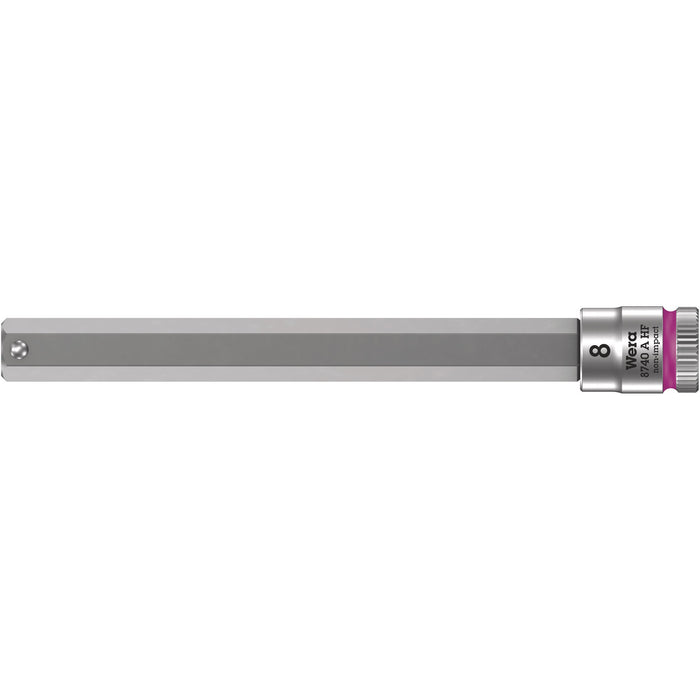 Wera 8740 A HF Zyklop bit socket with holding function, 1/4" drive, 8 x 100 mm