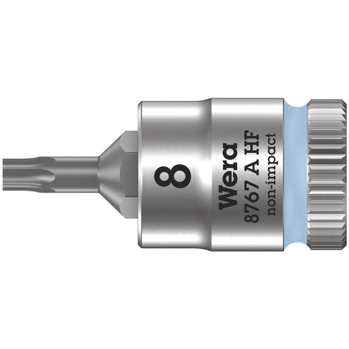Wera 8767 A HF TORX® Zyklop bit socket with holding function, 1/4" drive, TX 8 x 28 mm
