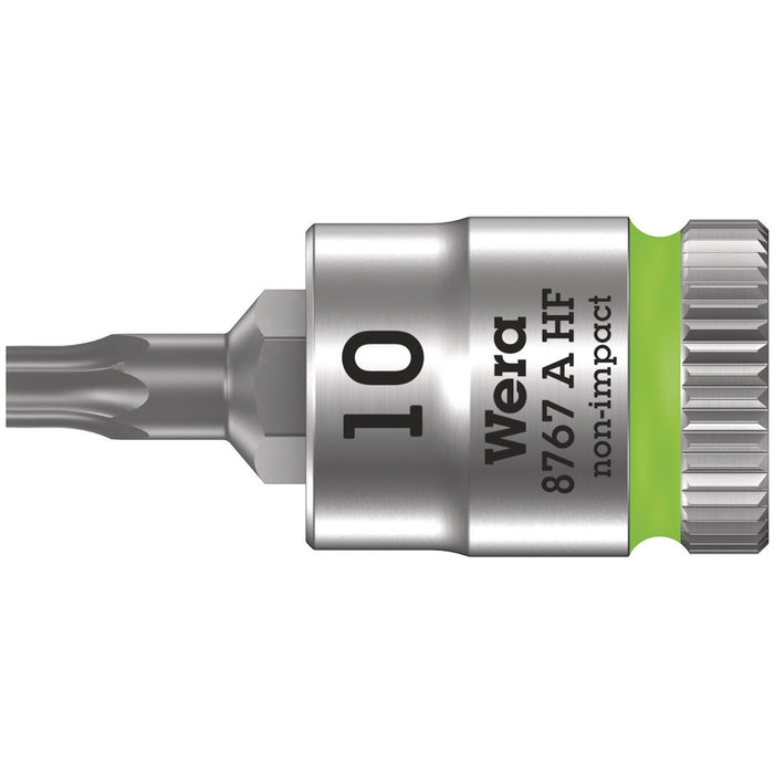 Wera 8767 A HF TORX® Zyklop bit socket with holding function, 1/4" drive, TX 10 x 28