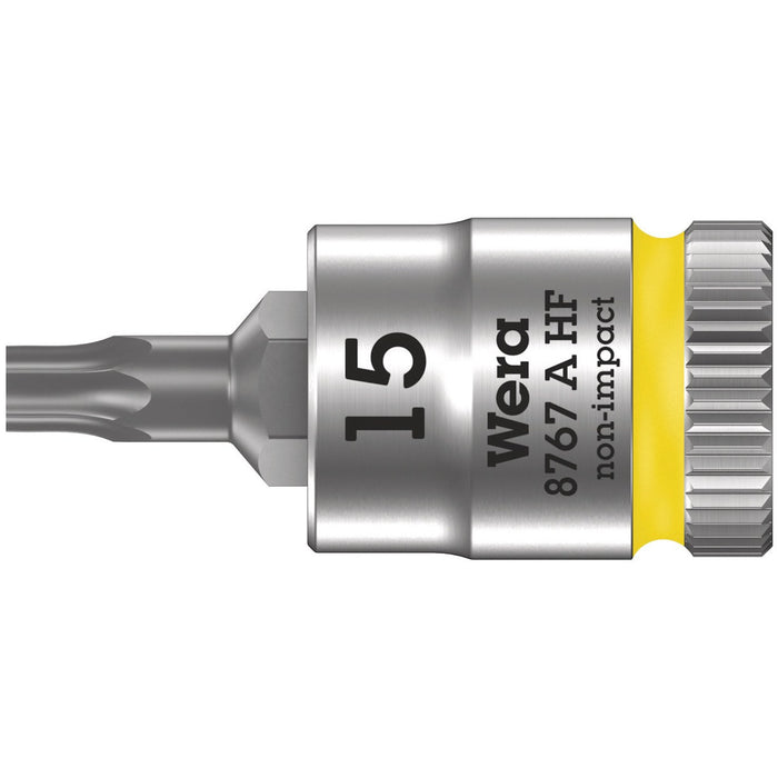 Wera 8767 A HF TORX® Zyklop bit socket with holding function, 1/4" drive, TX 15 x 28