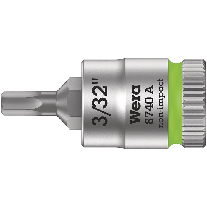Wera 8740 A Zyklop bit socket, 1/4" drive, 3/32" x 28 mm