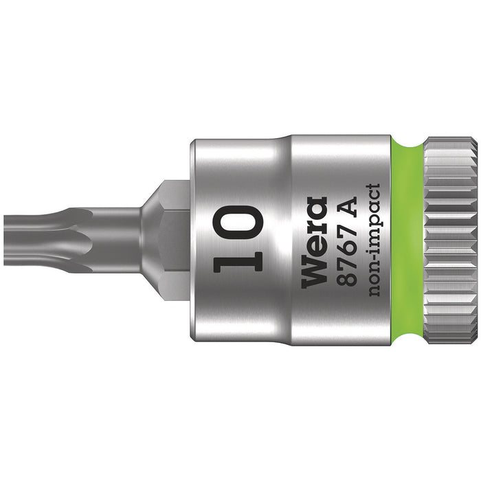 Wera 8767 A TORX® Zyklop bit socket, 1/4" drive, TX 10 x 28 mm