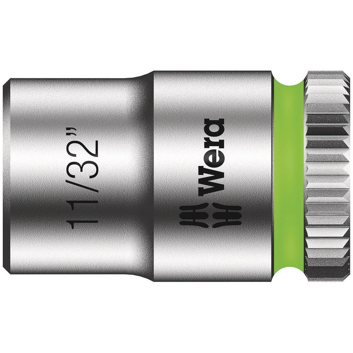 Wera 8790 HMA Zyklop 1/4" socket, 11/32" x 23 mm