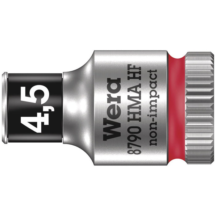 Wera 8790 HMA HF Zyklop socket with 1/4" drive with holding function, 4.5 x 23 mm
