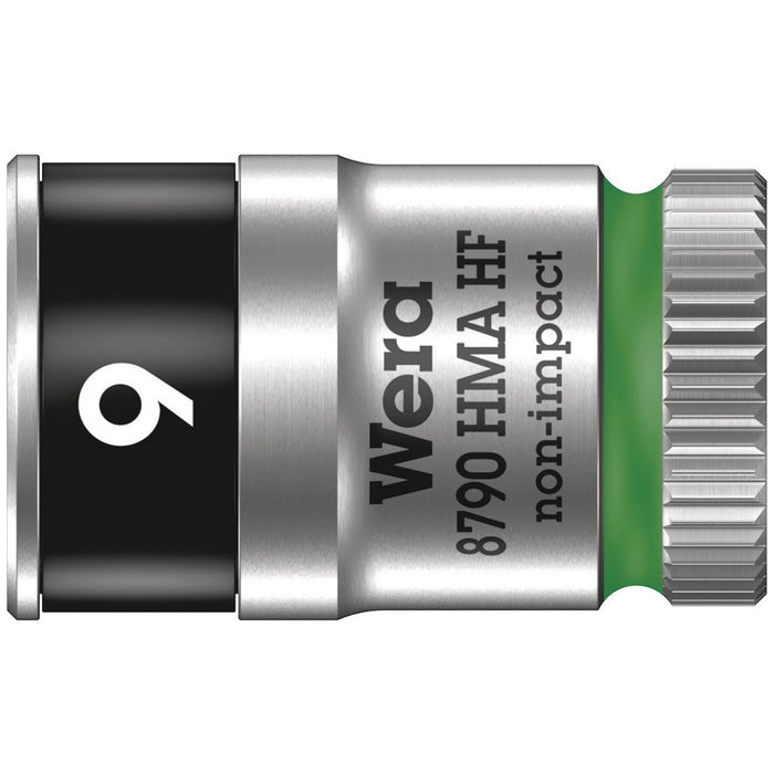 Wera 8790 HMA HF Zyklop socket with 1/4" drive with holding function, 9 x 23 mm