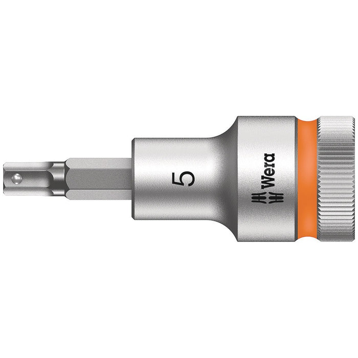 Wera 8740 C HF Zyklop bit socket with 1/2" drive with holding function, 5 x 60 mm