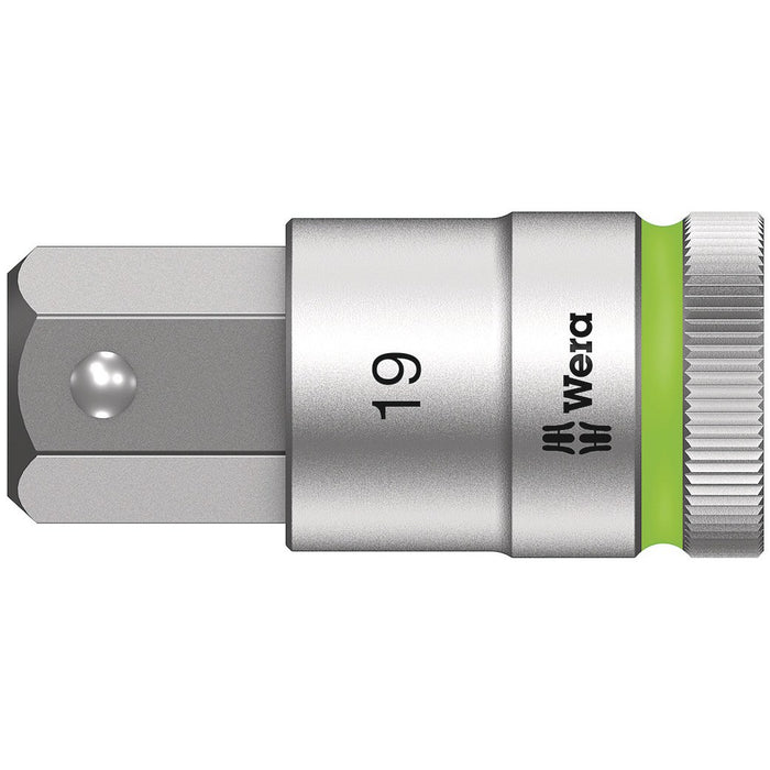 Wera 8740 C HF Zyklop bit socket with 1/2" drive with holding function, 19 x 60 mm