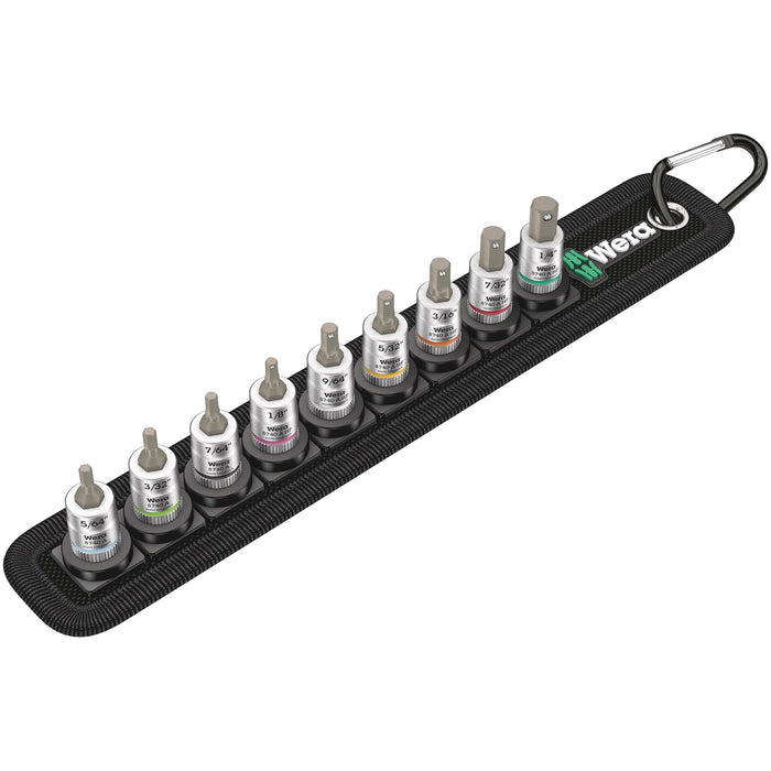 Wera Belt A Imperial 1 Zyklop In-Hex-Plus bit socket set with holding function, 1/4" drive,
