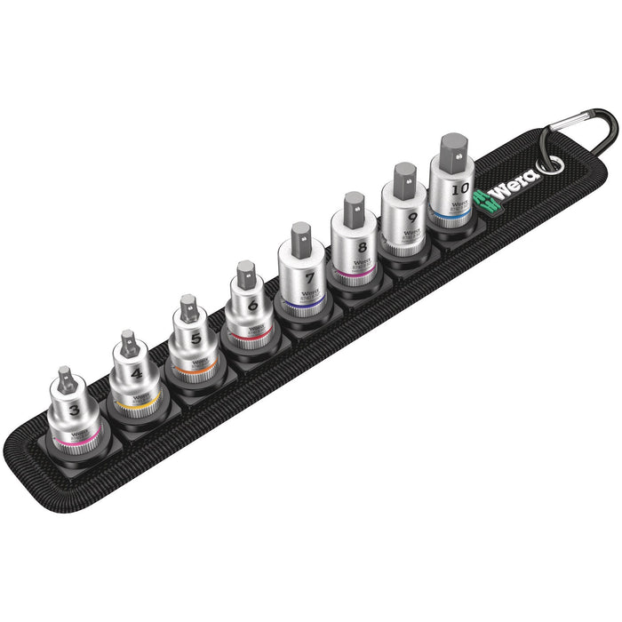 Wera Belt B 2 Zyklop In-Hex-Plus bit socket set with holding function, 3/8" drive, 8