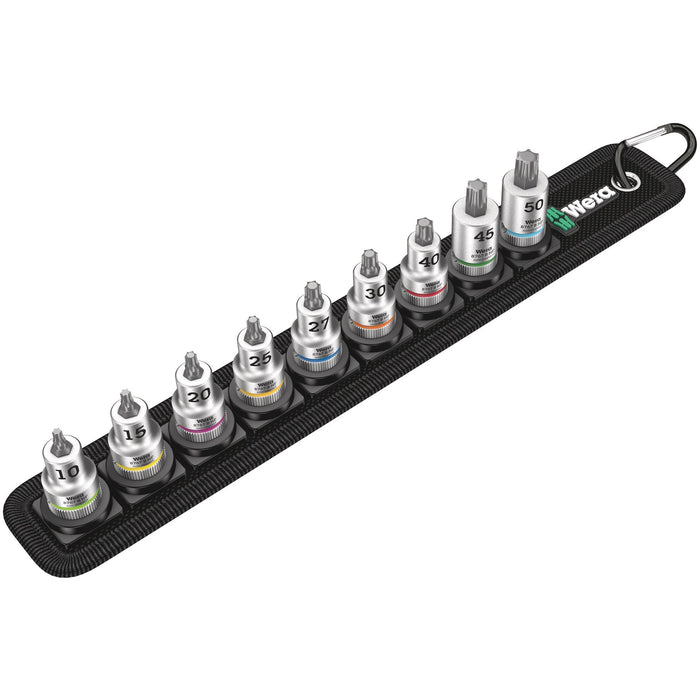 Wera Belt B 3 TORX® HF Zyklop bit socket set with holding function, 3/8" drive, 9 pieces