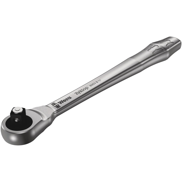 Wera 8003 B Zyklop Metal Ratchet with push-through square and 3/8" drive, 3/8" x 222