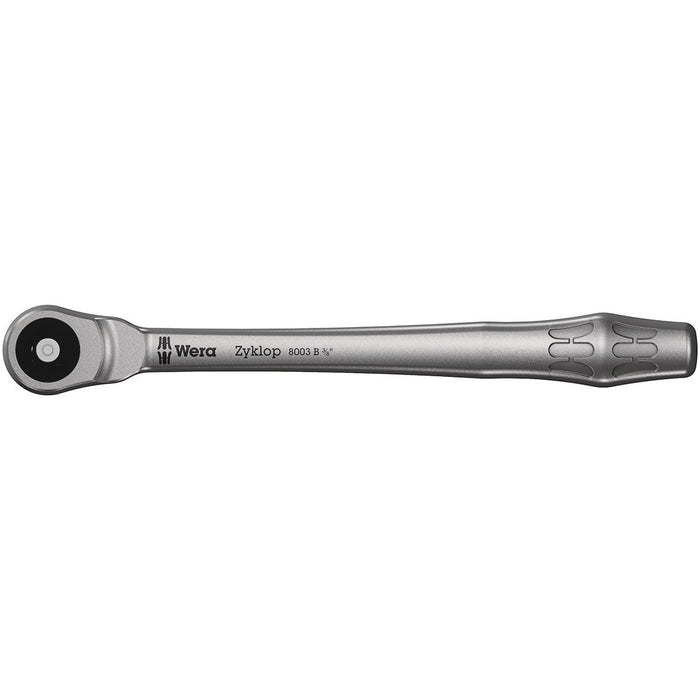 Wera 8003 B Zyklop Metal Ratchet with push-through square and 3/8" drive, 3/8" x 222