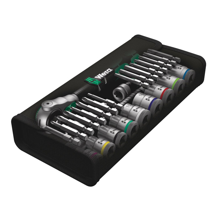 Wera 8100 SB 6 Zyklop Speed Ratchet Set, 3/8" drive, metric, 29 pieces