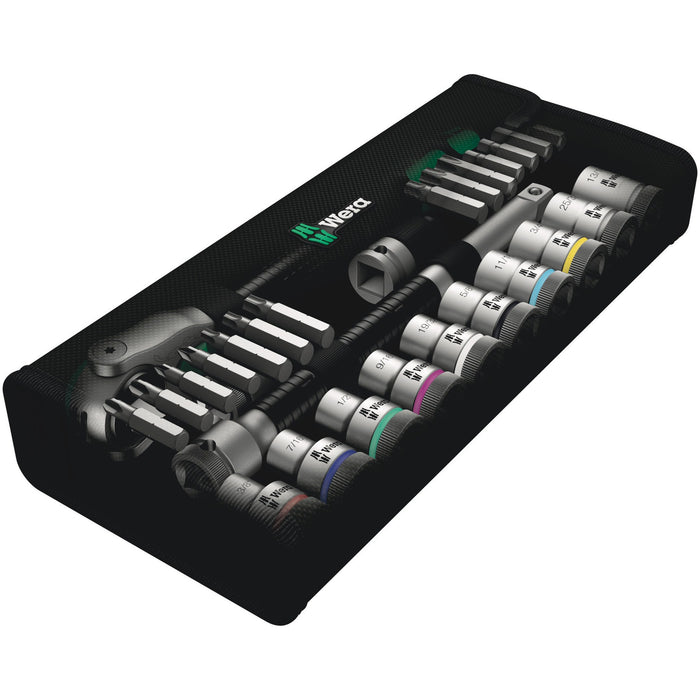 Wera 8100 SC 9 Zyklop Speed Ratchet Set, 1/2" drive, imperial, 28 pieces