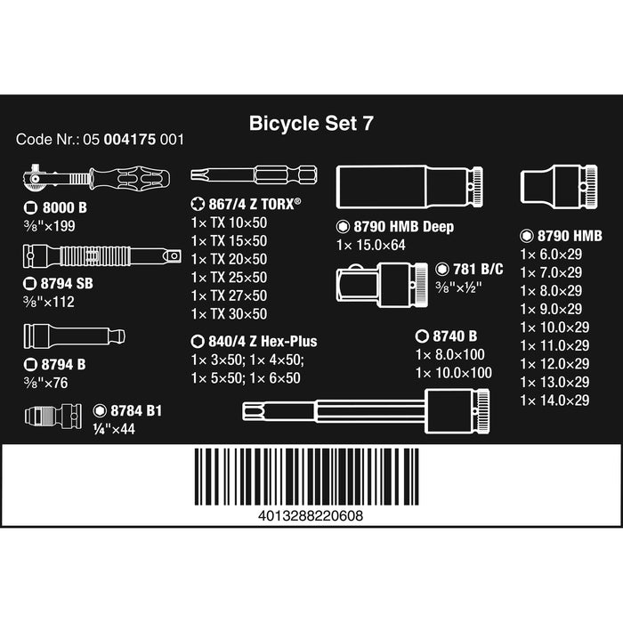 Wera Bicycle Set 7, 27 pieces