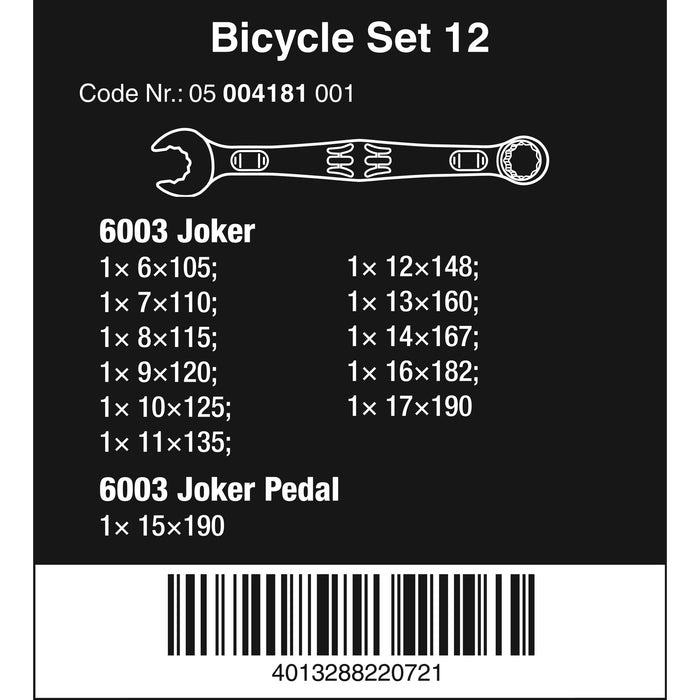 Wera Bicycle Set 12, 12 pieces