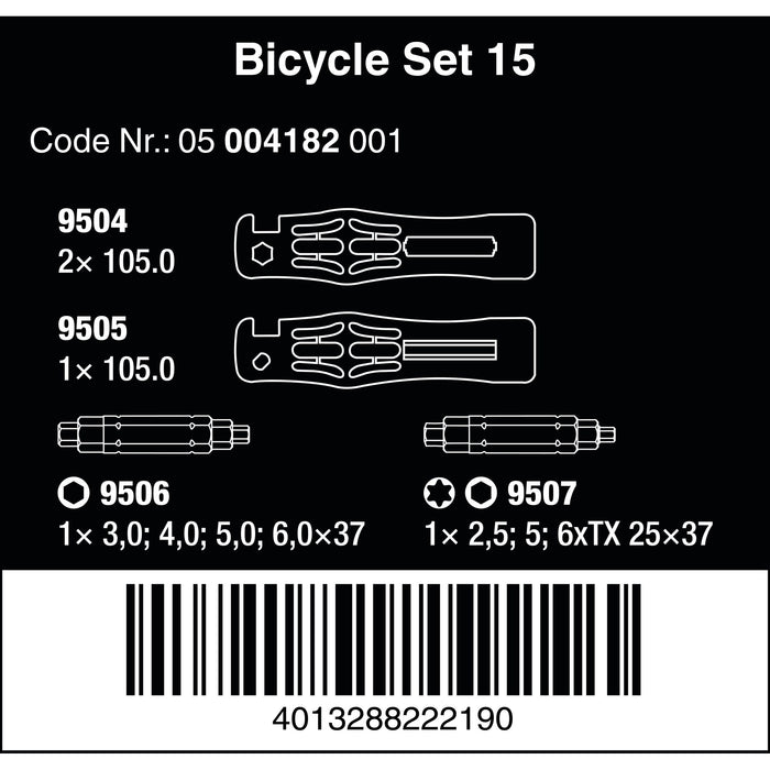 Wera Bicycle Set 15, 5 pieces