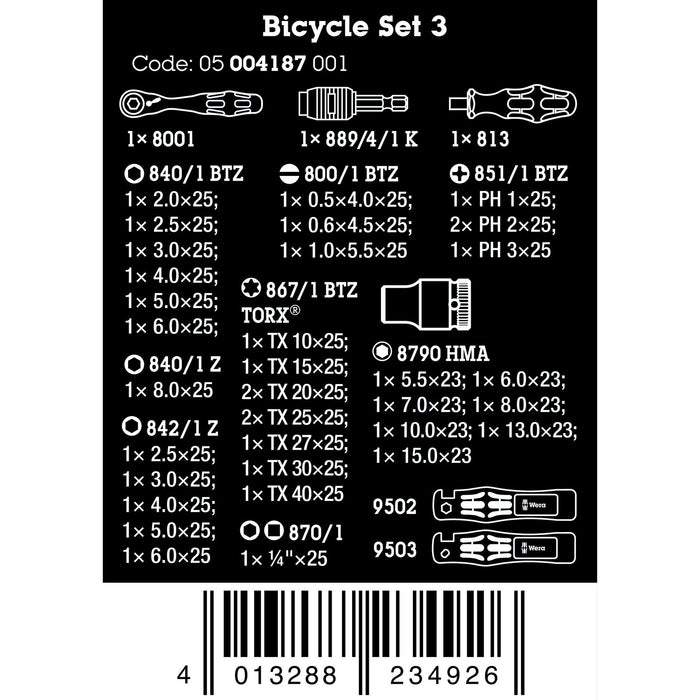 Wera Bicycle Set 3, 41 pieces