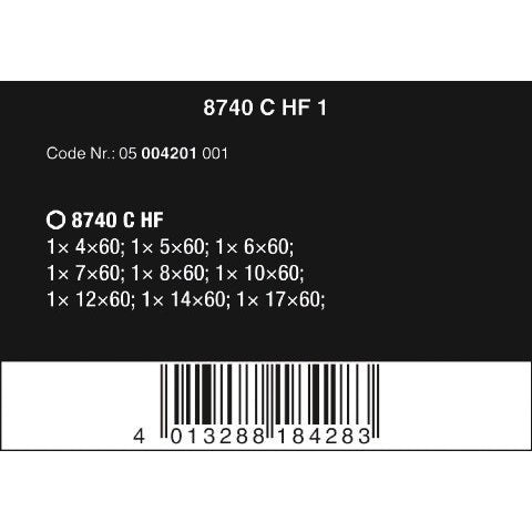 Wera 8740 C HF 1 Zyklop bit socket set with 1/2" drive, with holding function, 9 pieces