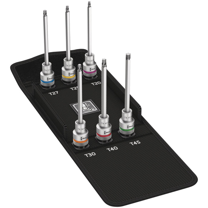 Wera 8767 C TORX® HF 2 Zyklop bit socket set with 1/2" drive, with holding function, 6