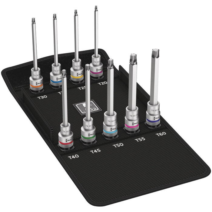 Wera 8767 C TORX® HF 3 Zyklop bit socket set with 1/2" drive, with holding function, 9