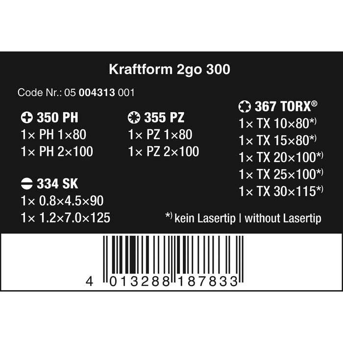 Wera Kraftform 2go 300, 11 pieces