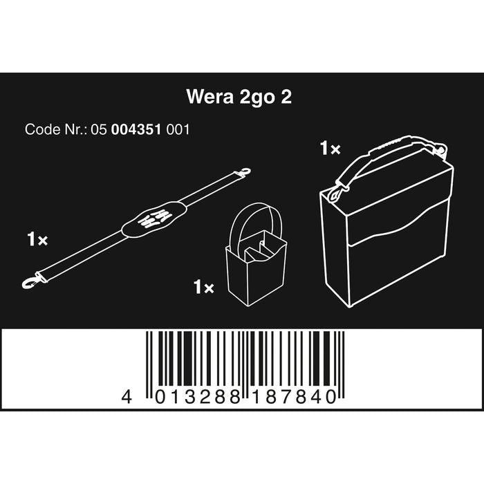 Wera 2go 2 Tool Container, 3 pieces