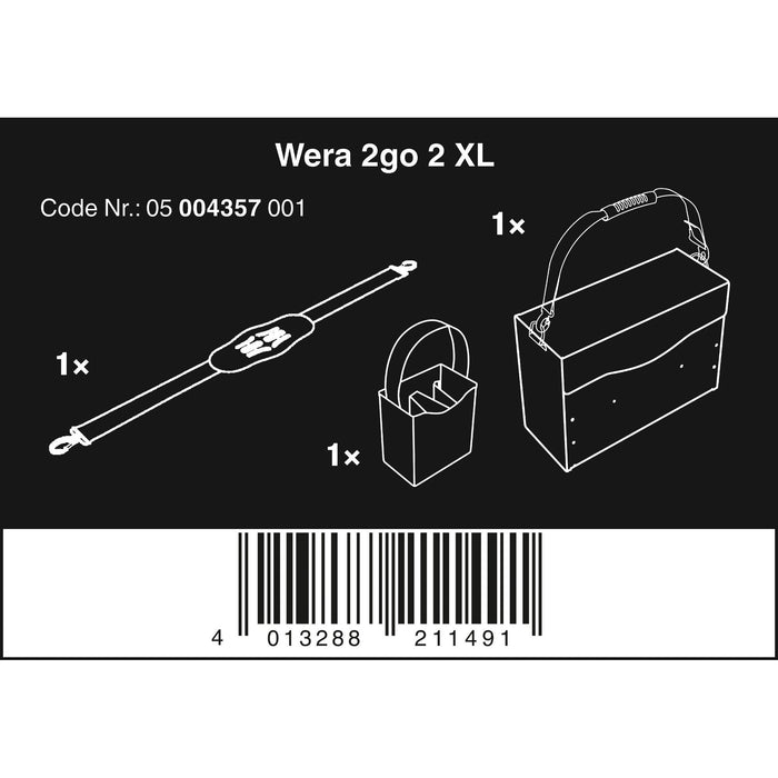 Wera 2go 2 XL Tool Container, 2 pieces