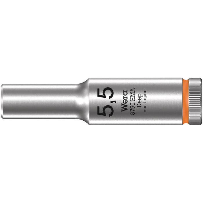Wera 8790 HMA Deep 1/4" socket, 5.5 x 50 mm
