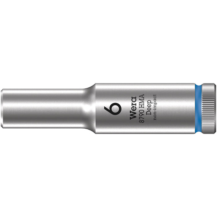 Wera 8790 HMA Deep 1/4" socket, 6 x 50 mm