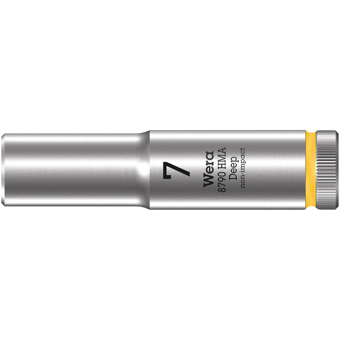 Wera 8790 HMA Deep 1/4" socket, 7 x 50 mm
