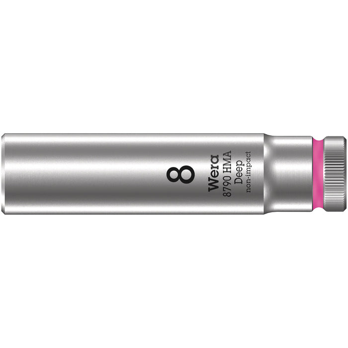 Wera 8790 HMA Deep 1/4" socket, 8 x 50 mm