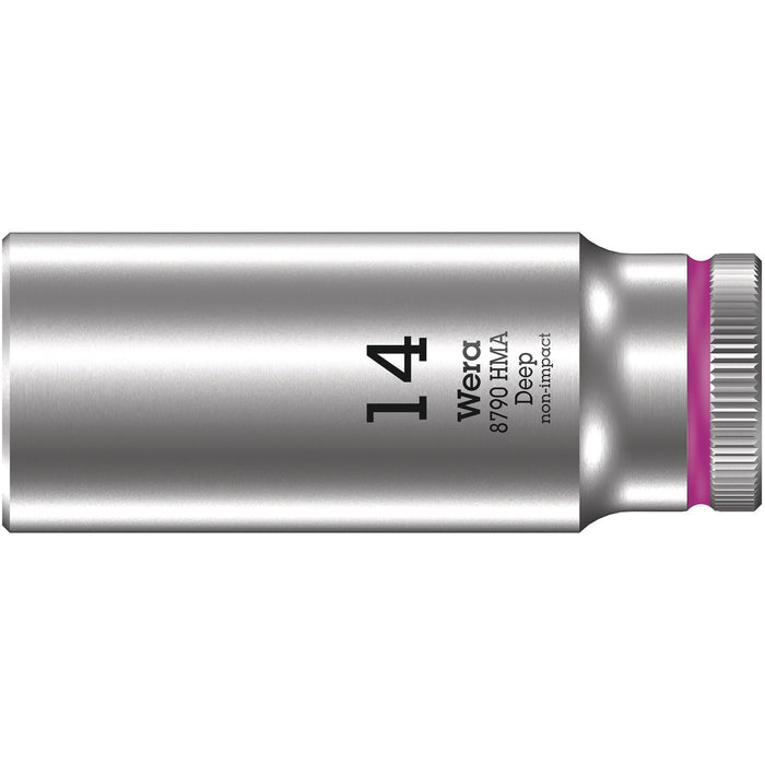 Wera 8790 HMA Deep 1/4" socket, 14 x 50 mm