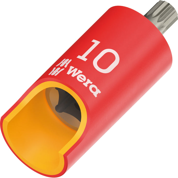 Wera 8760 B VDE XZN Zyklop bit socket, insulated, 3/8" drive, for multi-point socket