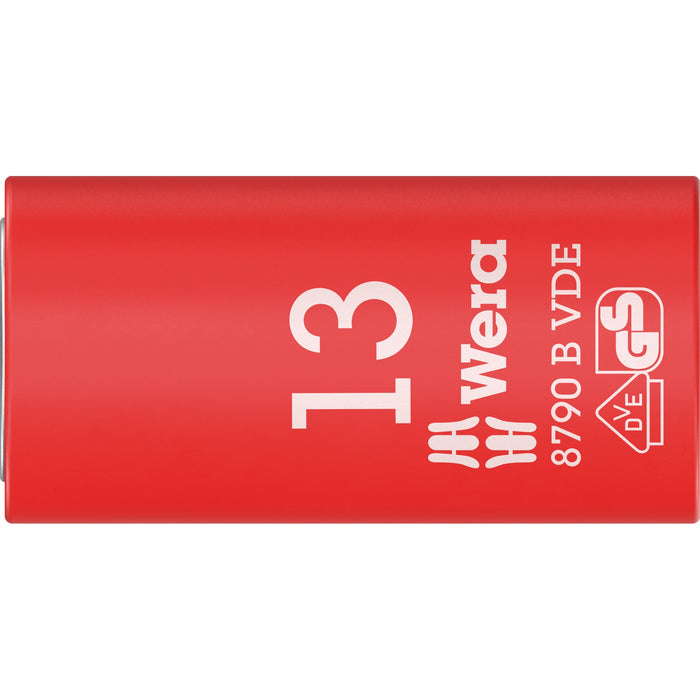Wera 8790 B VDE Zyklop 3/8" socket, insulated, 13 x 46 mm