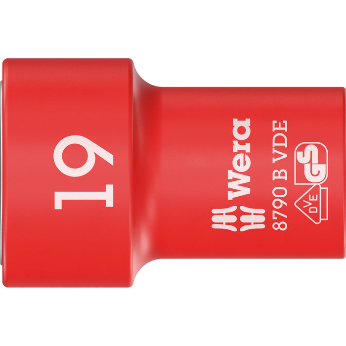 Wera 8790 B VDE Zyklop 3/8" socket, insulated, 19 x 46 mm